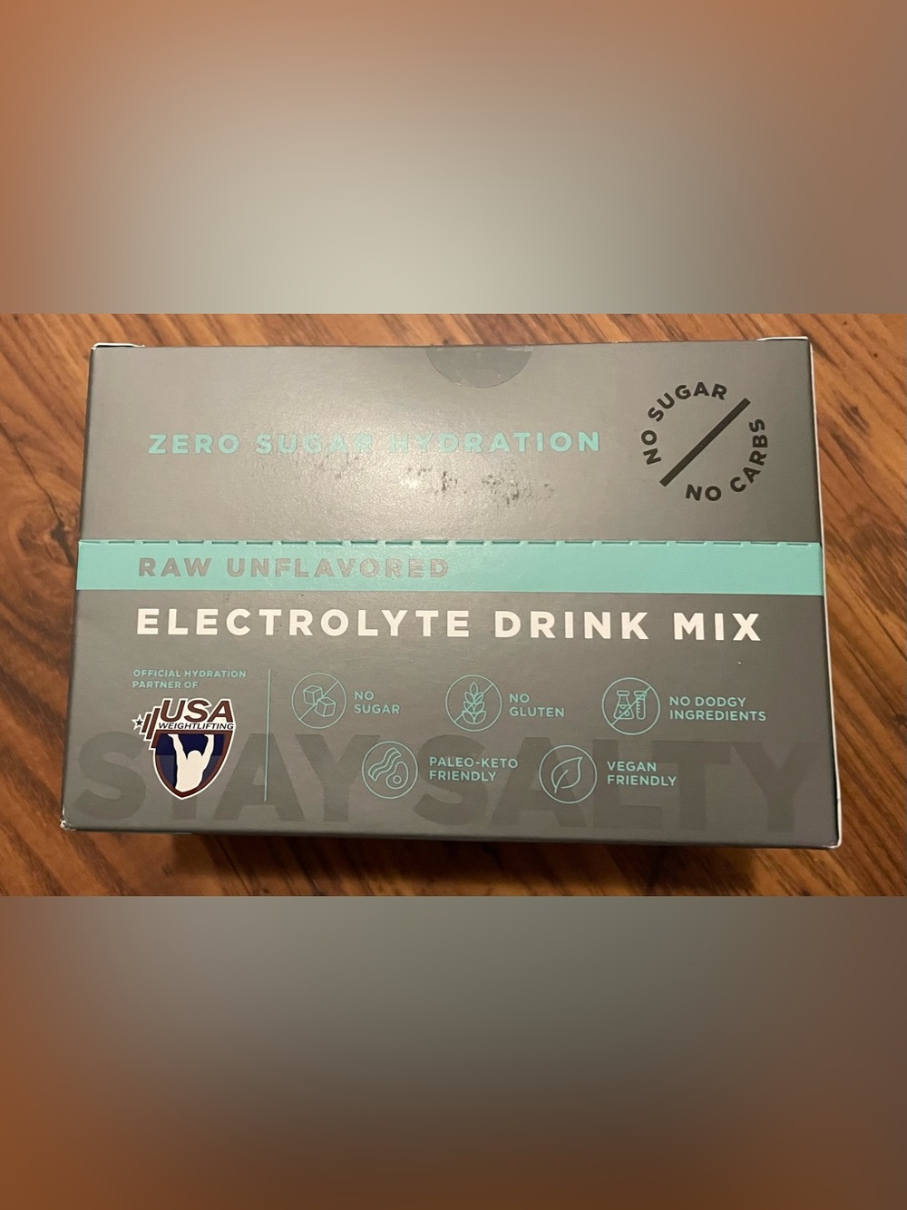 New Box LMNT Electrolyte Drink Mix - Unflavored (Gray & Aqua)